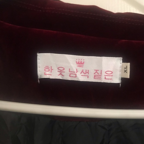 vintage wine red velvet blazer - Picture 4 of 5